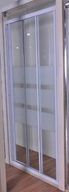 Özel Cam Duş Kapı, Beyaz Boyalı Profilli 3 Adet Duş Sürgülü Cam Kapılar