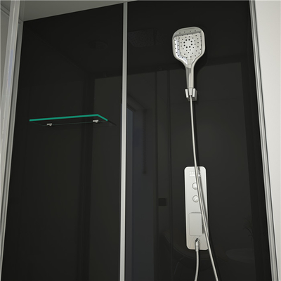 Beyaz akrilik tepsisi 1100*800*2250cm silik alüminyumlu duş kabin