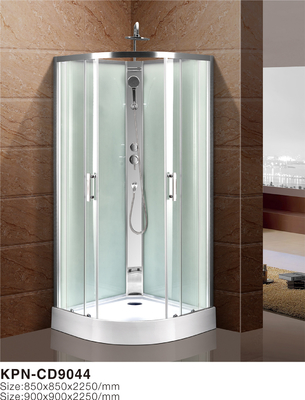 Çember Çeyreği Beyaz akrilik tepsisi krom alüminyumlu duş kabin