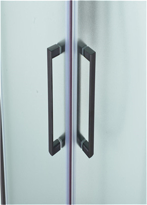 Şeffaf Temperli Cam Sabit Panel siyah alüminyum ile Serbest Daimi Çeyrek Duş Kabinleri