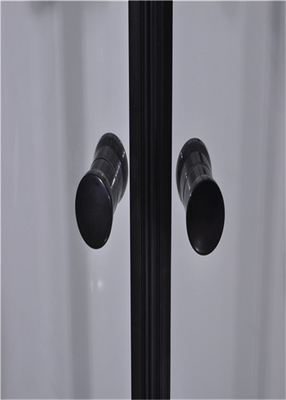 900 * 900 * 2150mm Siyah Alüminyum Alaşımlı Çerçeve Sertleştirilmiş Cam Duşakabin