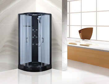 Daire Siyah ABS Tepsi Çeyrek Duş Kabinleri, 900MM Quadrant Duş Muhafaza