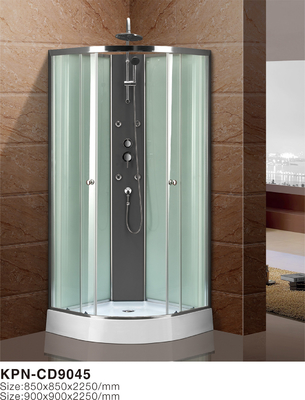 Çember Çeyreği Beyaz akrilik tepsisi krom alüminyumlu duş kabin