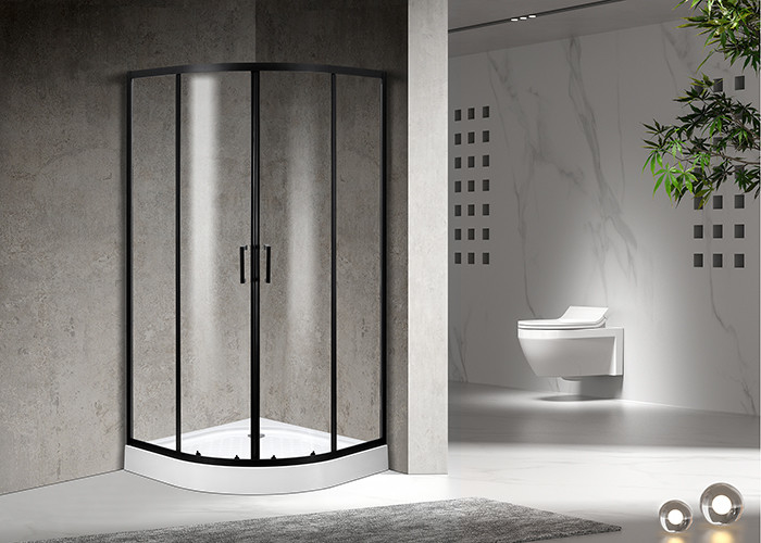 Kavisli Köşe Duş Muhafazası, 900x900x2000mm Duş ve Banyo Muhafazaları krom alüminyum