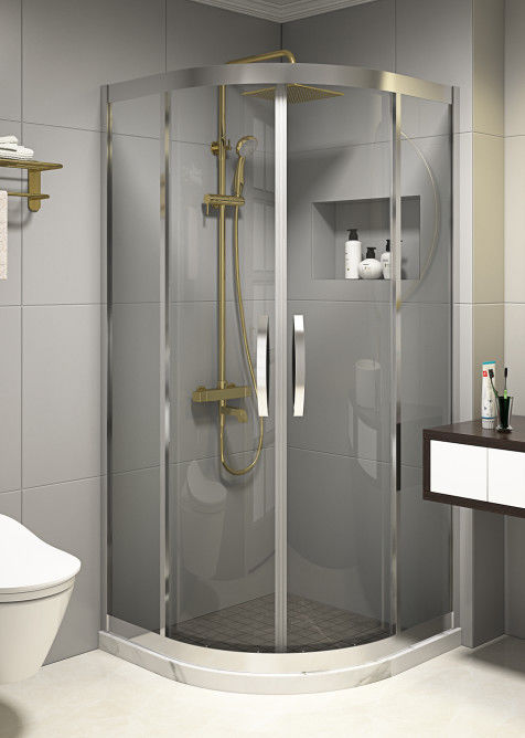 KPN-E002 6mm temperli cam 900x900x1900 Su Geçirmez Banyo Kavisli Köşe Duş Kabin, Duş Ve Banyo Muhafazaları